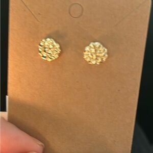 Chic Gold-Tone Cluster Earrings